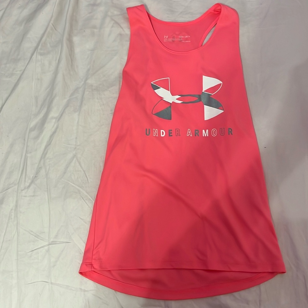 Pink under armor tank top